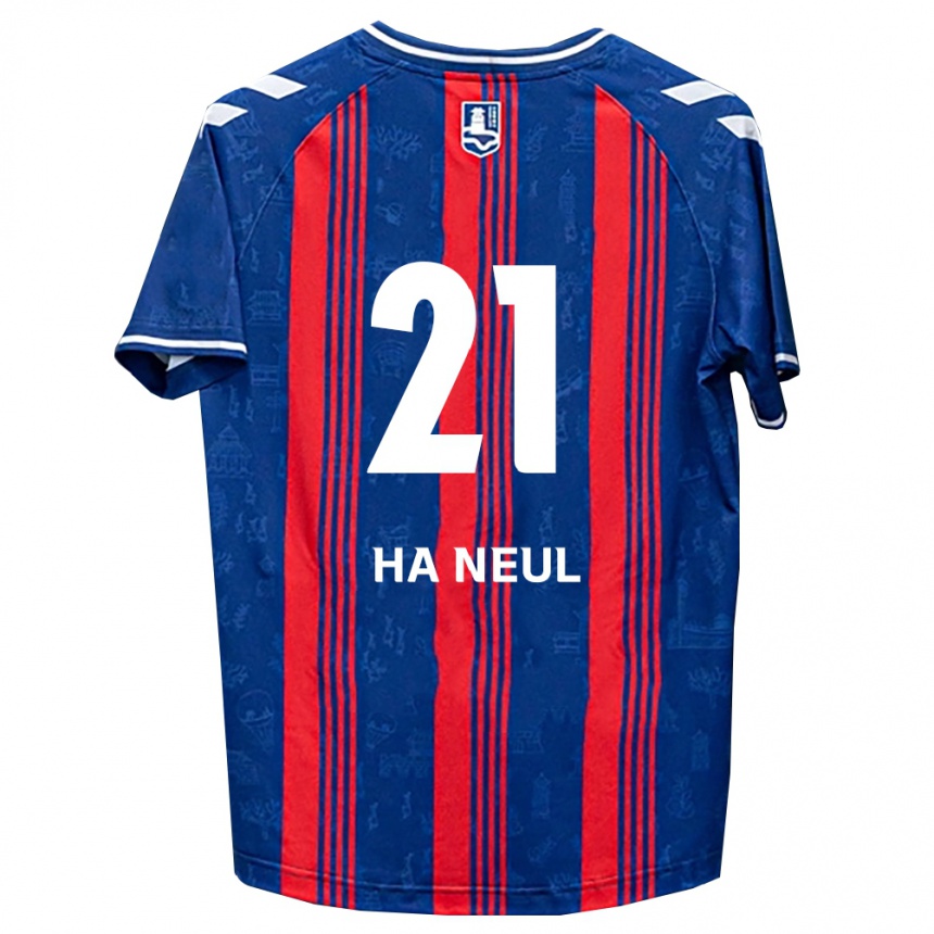 גברים כדורגל Jeon Ha-Neul #21 כחול אדום לבן ג'רזי ביתית 2026/27