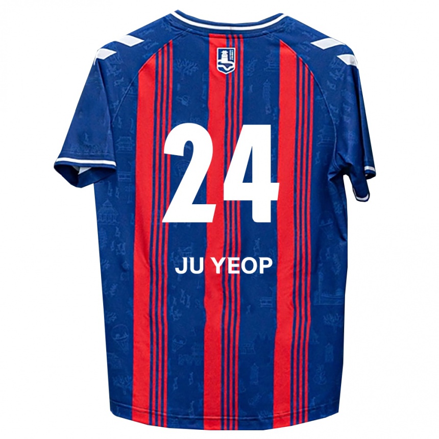 גברים כדורגל Ju-Yeop Kim #24 כחול אדום לבן ג'רזי ביתית 2026/27