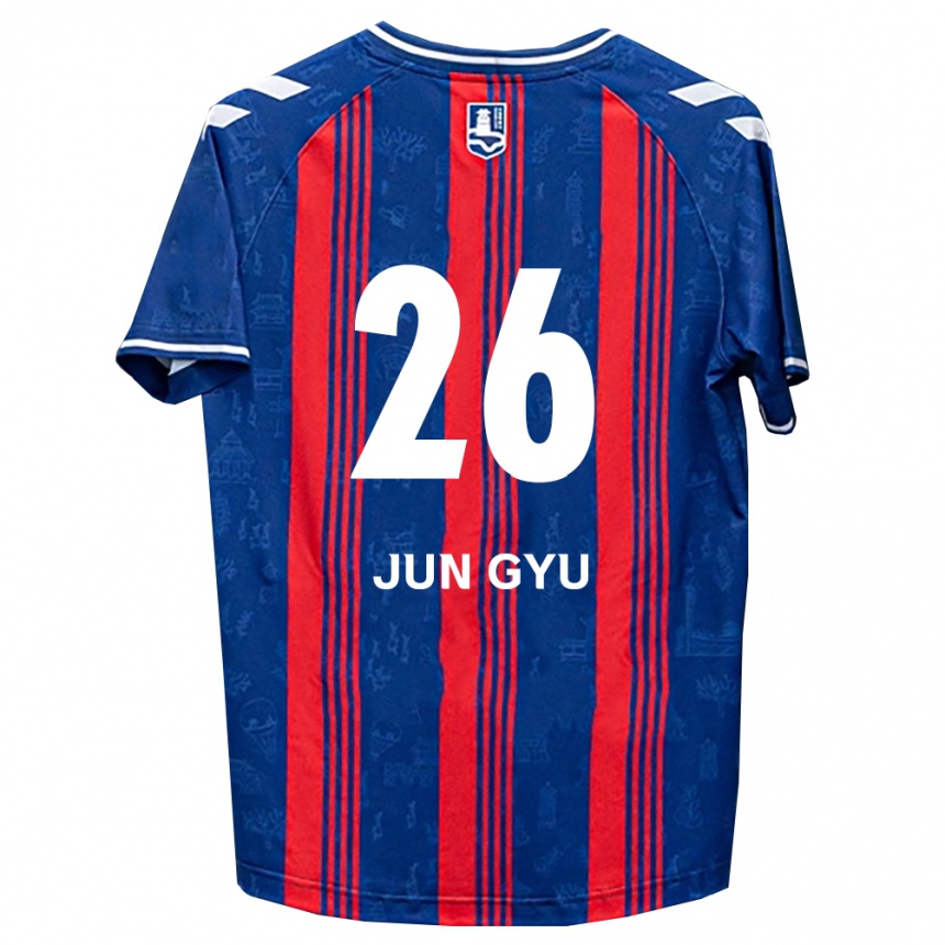 גברים כדורגל Jun-Gyu Ahn #26 כחול אדום לבן ג'רזי ביתית 2026/27