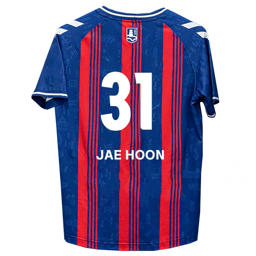 גברים כדורגל Jae-Hoon Lee #31 כחול אדום לבן ג'רזי ביתית 2026/27