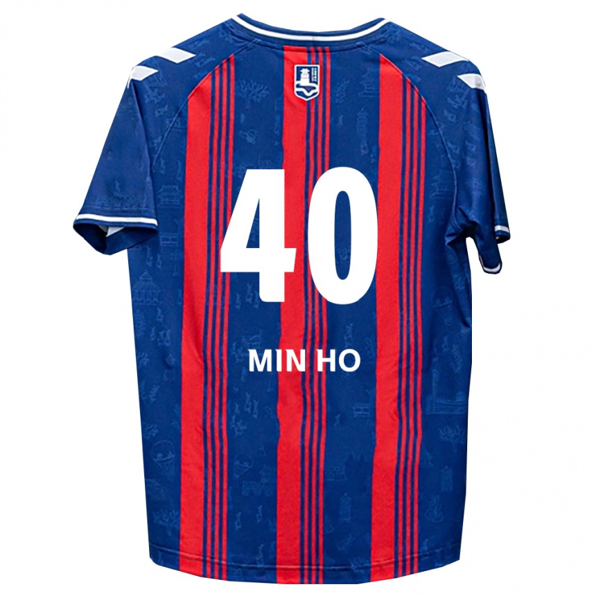 גברים כדורגל Min-Ho Kim #40 כחול אדום לבן ג'רזי ביתית 2026/27