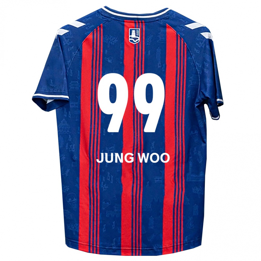 גברים כדורגל Jung-Woo Ha #99 כחול אדום לבן ג'רזי ביתית 2026/27