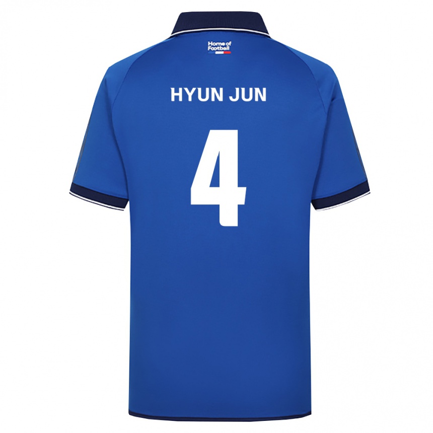 גברים כדורגל Hyun-Jun Roh #4 כחול מלכותי לבן אדום ג'רזי ביתית 2026/27
