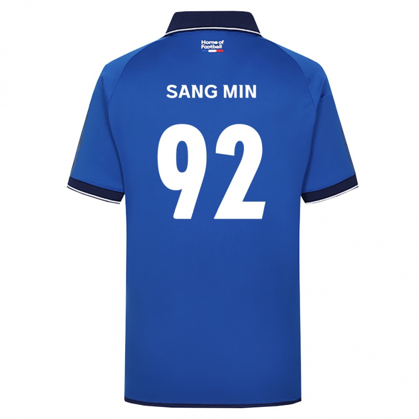 גברים כדורגל Sang-Min Lee #92 כחול מלכותי לבן אדום ג'רזי ביתית 2026/27