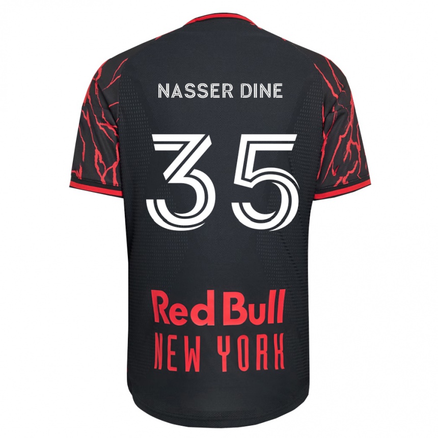 גברים כדורגל Abdellahi Nasser Dine #35 אדום שחור לבן ג'רזי ביתית 2026/27