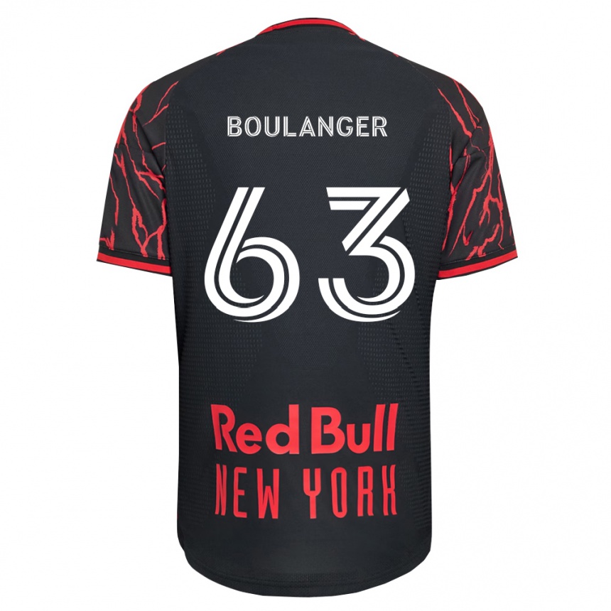גברים כדורגל Brady Boulanger #63 אדום שחור לבן ג'רזי ביתית 2026/27