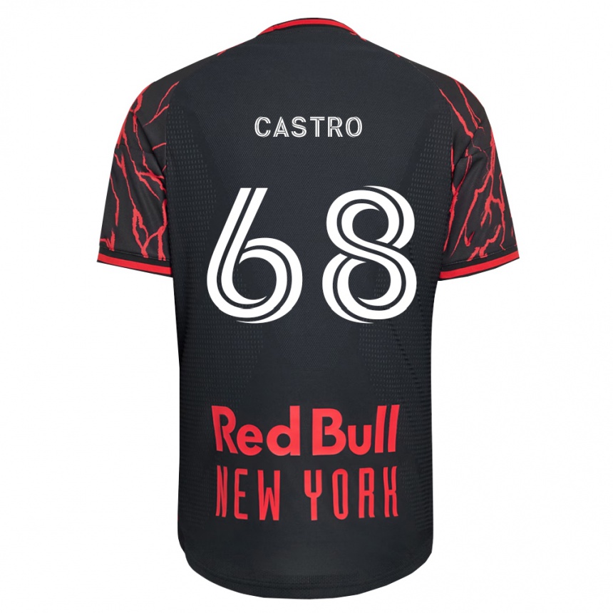 גברים כדורגל Bradley Castro #68 אדום שחור לבן ג'רזי ביתית 2026/27