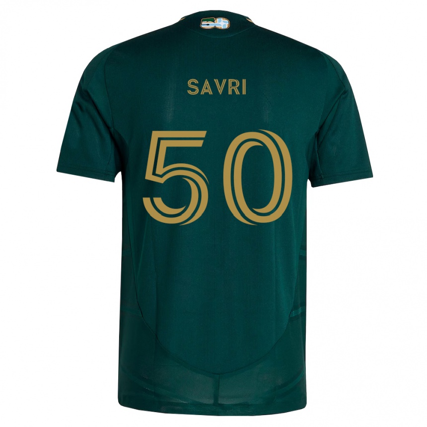 גברים כדורגל Nolan Savri #50 ירוק כהה חום ג'רזי ביתית 2026/27
