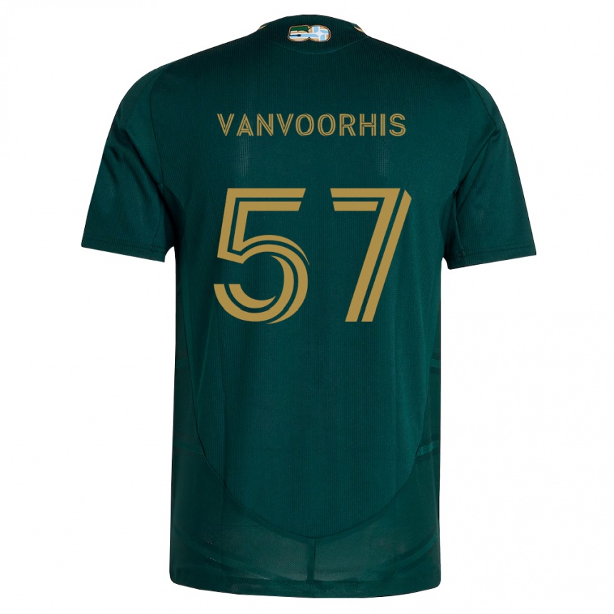 גברים כדורגל Bryce Vanvoorhis #57 ירוק כהה חום ג'רזי ביתית 2026/27