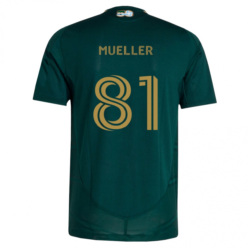 גברים כדורגל Henry Mueller #81 ירוק כהה חום ג'רזי ביתית 2026/27