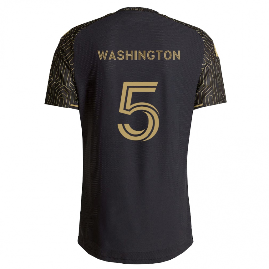 גברים כדורגל Mason Washington #5 חום שחור ג'רזי ביתית 2026/27