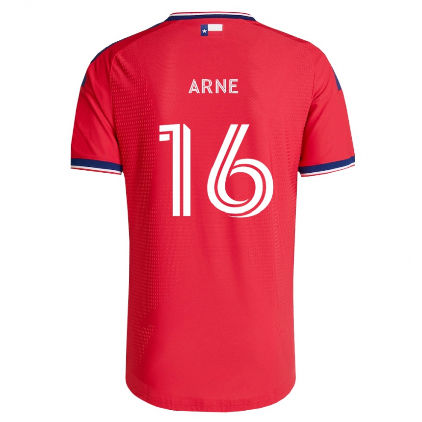 גברים כדורגל Patrick Arne #16 אדום כחול לבן ג'רזי ביתית 2026/27