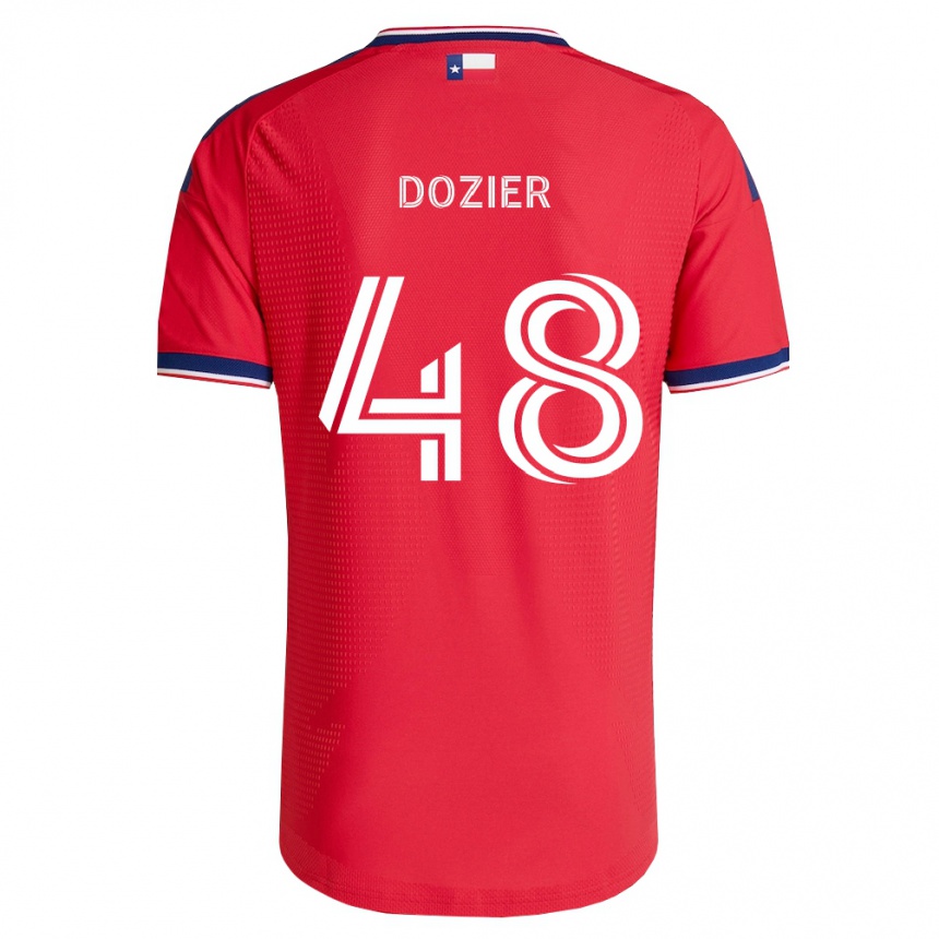 גברים כדורגל Jonathon Dozier #48 אדום כחול לבן ג'רזי ביתית 2026/27