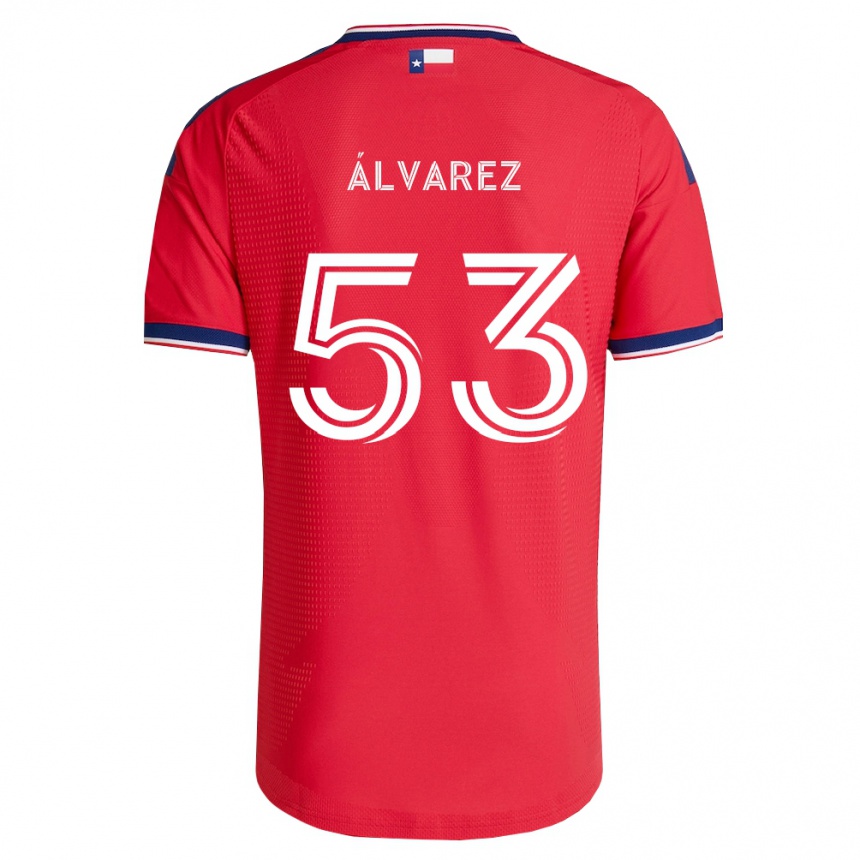 גברים כדורגל Giomar Álvarez #53 אדום כחול לבן ג'רזי ביתית 2026/27