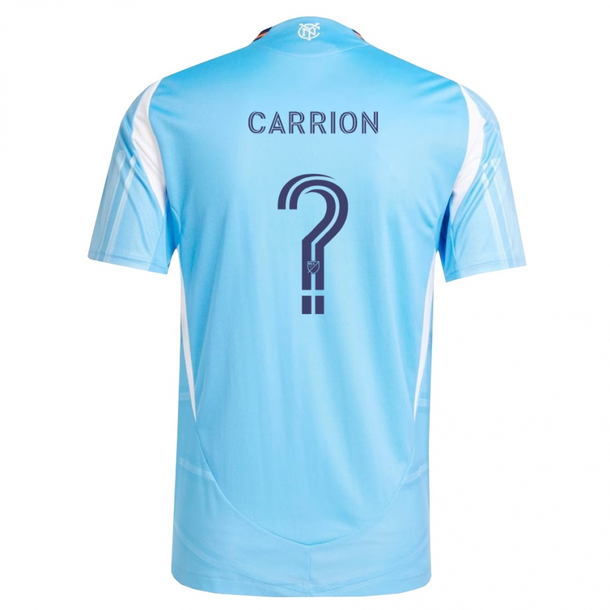 גברים כדורגל Emanuel Carrion #0 כחול שמיים לבן ג'רזי ביתית 2026/27