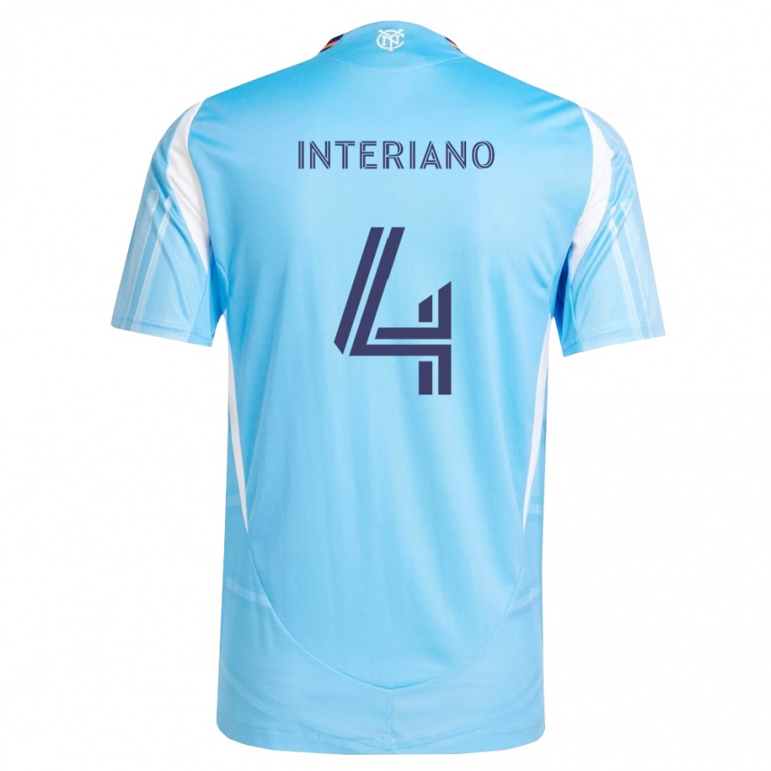 גברים כדורגל Jeffrey Interiano #4 כחול שמיים לבן ג'רזי ביתית 2026/27