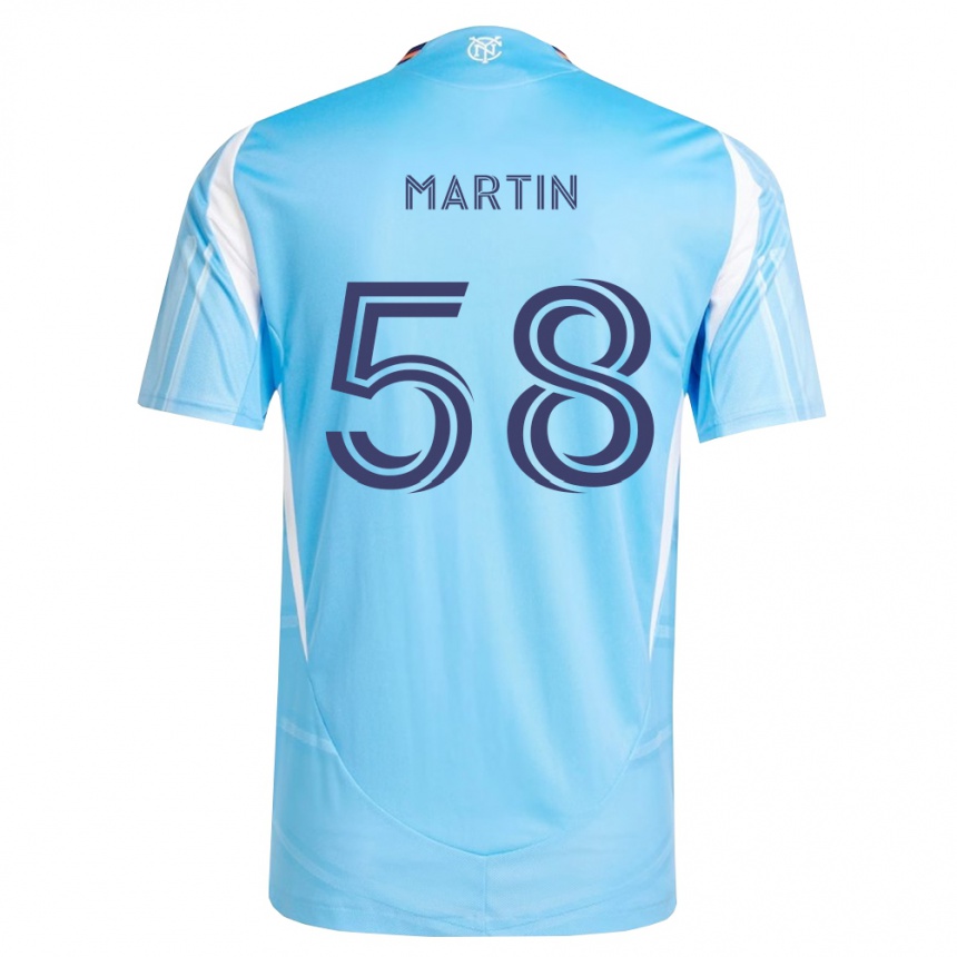 גברים כדורגל Eóin Martin #58 כחול שמיים לבן ג'רזי ביתית 2026/27