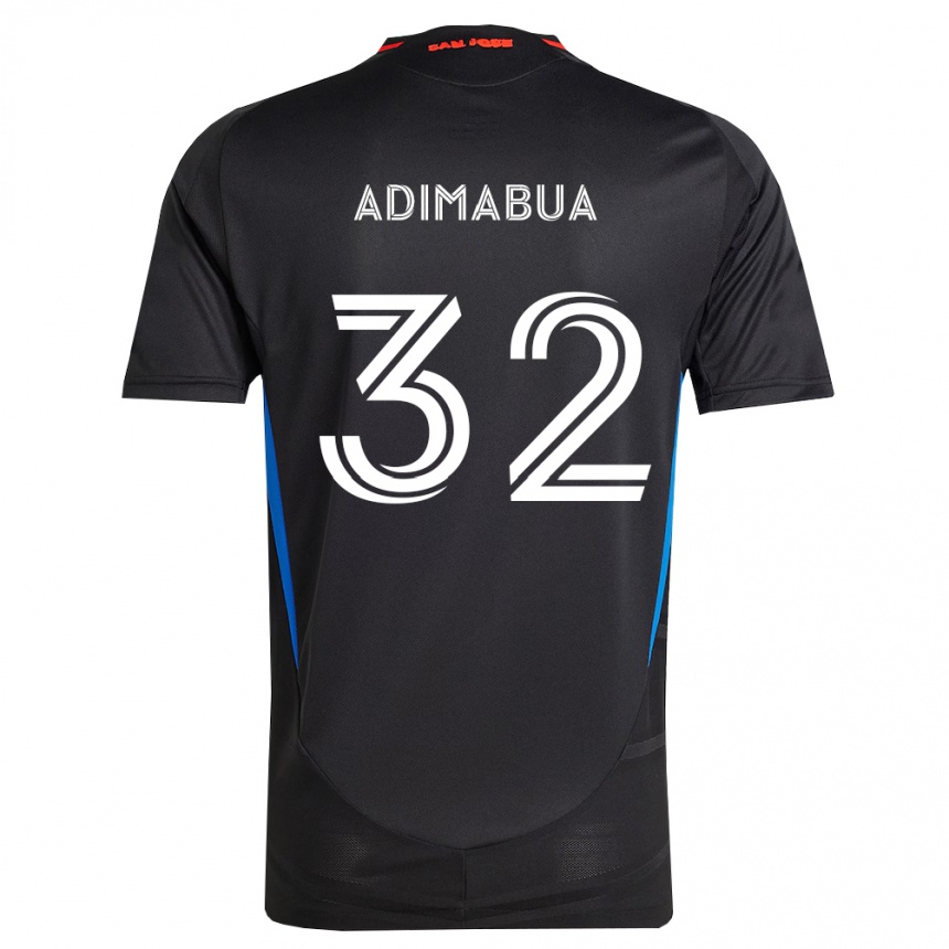 גברים כדורגל Nonso Adimabua #32 כחול לבן שחור ג'רזי ביתית 2026/27