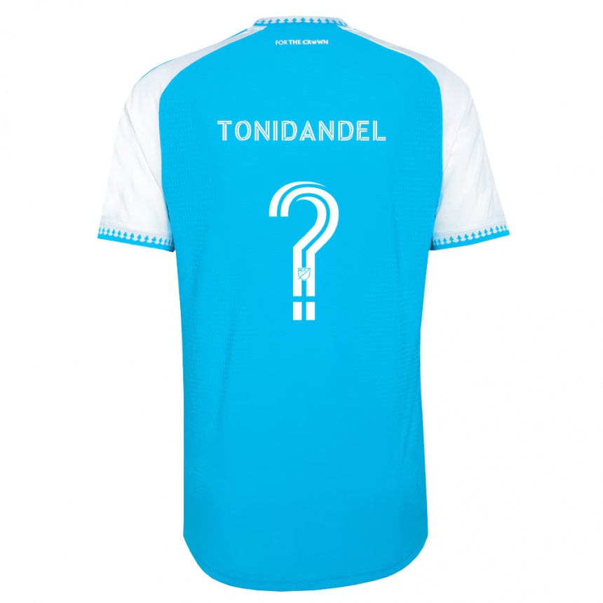 גברים כדורגל Oscar Tonidandel #0 כחול שמיים לבן שחור ג'רזי ביתית 2026/27