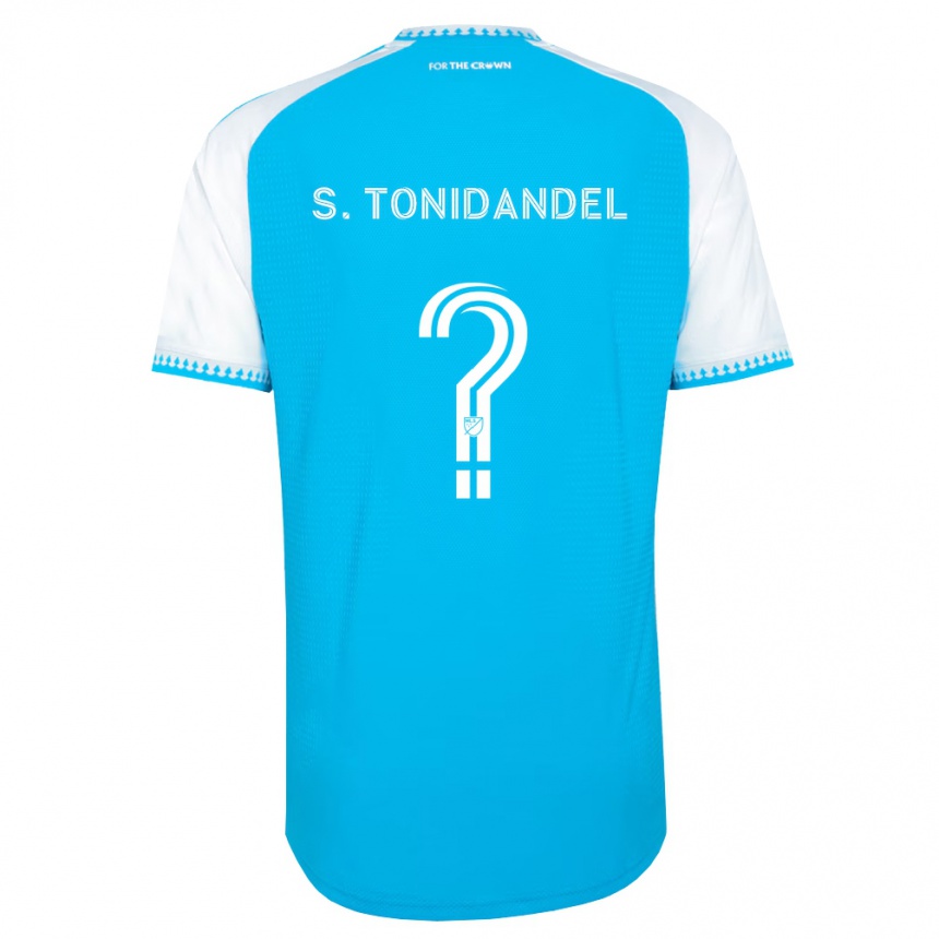 גברים כדורגל Simon Tonidandel #0 כחול שמיים לבן שחור ג'רזי ביתית 2026/27
