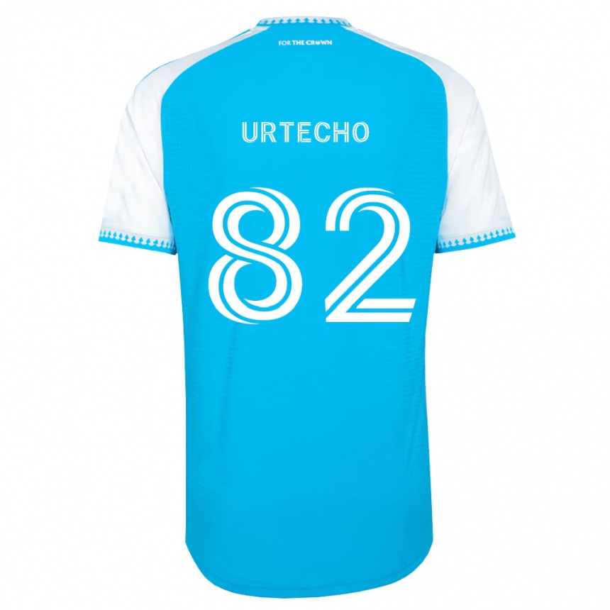 גברים כדורגל Brendan Urtecho #82 כחול שמיים לבן שחור ג'רזי ביתית 2026/27