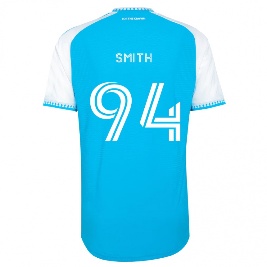 גברים כדורגל Gavin Smith #94 כחול שמיים לבן שחור ג'רזי ביתית 2026/27