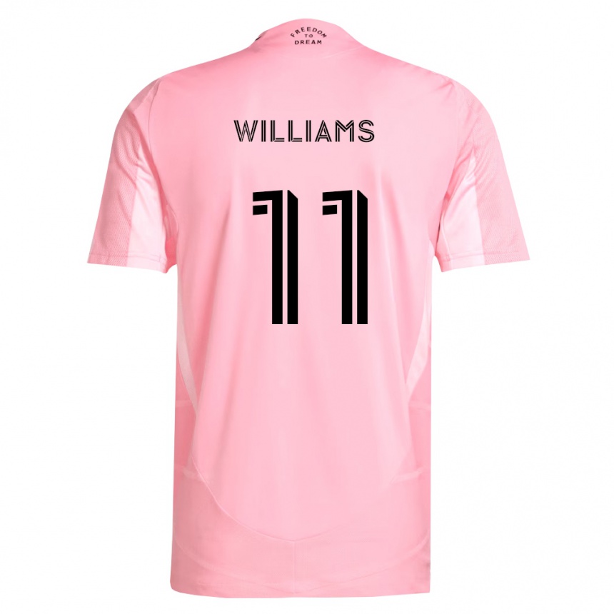גברים כדורגל Chaz Williams #11 ורוד שחור ג'רזי ביתית 2026/27
