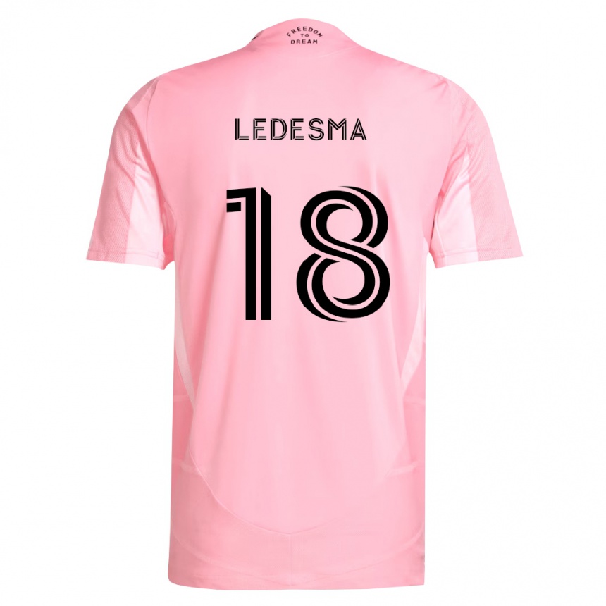 גברים כדורגל Santiago Ledesma #18 ורוד שחור ג'רזי ביתית 2026/27