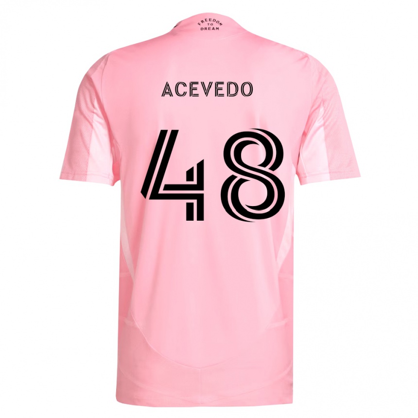 גברים כדורגל Matías Acevedo #48 ורוד שחור ג'רזי ביתית 2026/27