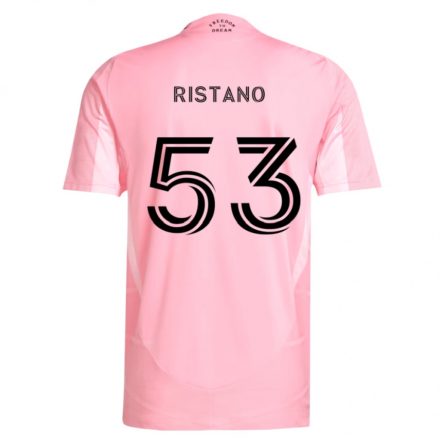 גברים כדורגל Alejo Ristano #53 ורוד שחור ג'רזי ביתית 2026/27