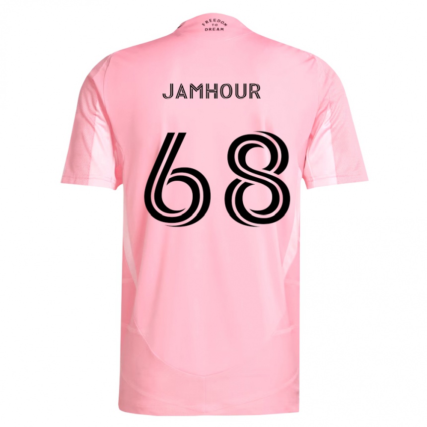גברים כדורגל Mohammed Jamhour #68 ורוד שחור ג'רזי ביתית 2026/27