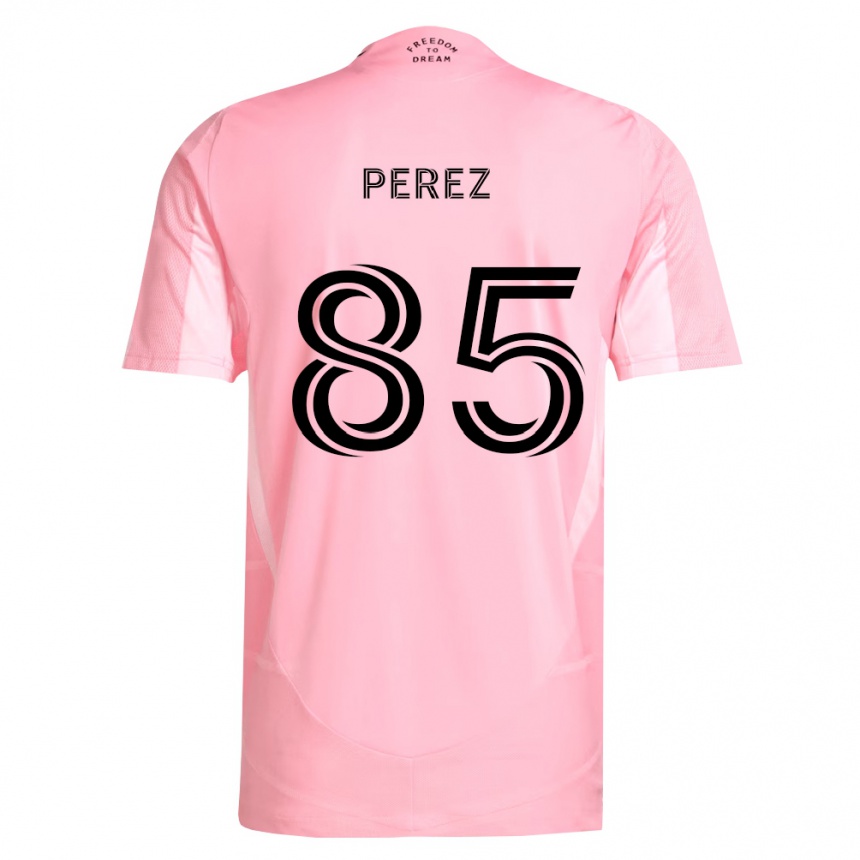 גברים כדורגל Matthew Perez #85 ורוד שחור ג'רזי ביתית 2026/27