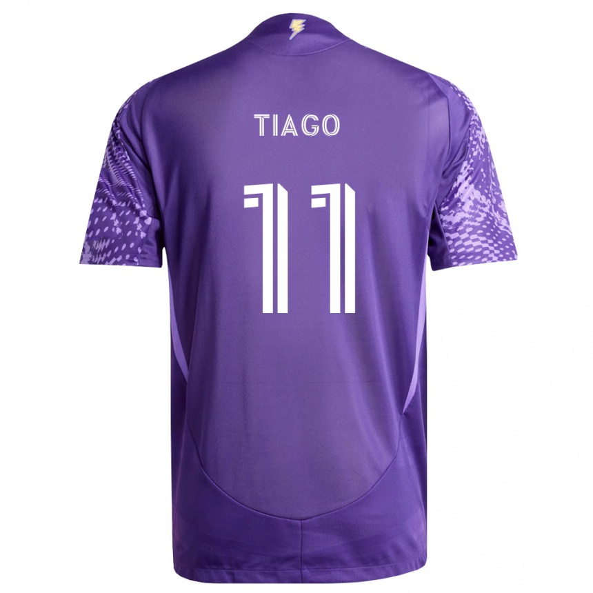 גברים כדורגל Tiago #11 סגול לבן ג'רזי ביתית 2026/27