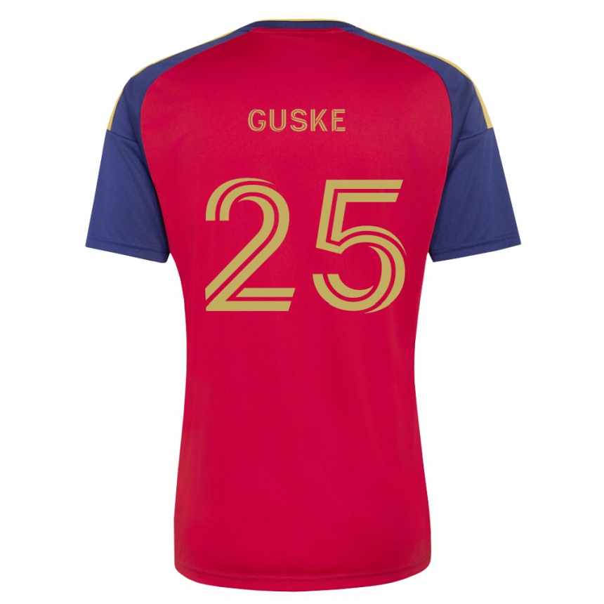 גברים כדורגל Colin Guske #25 כחול מלכותי חום אדום ג'רזי ביתית 2026/27