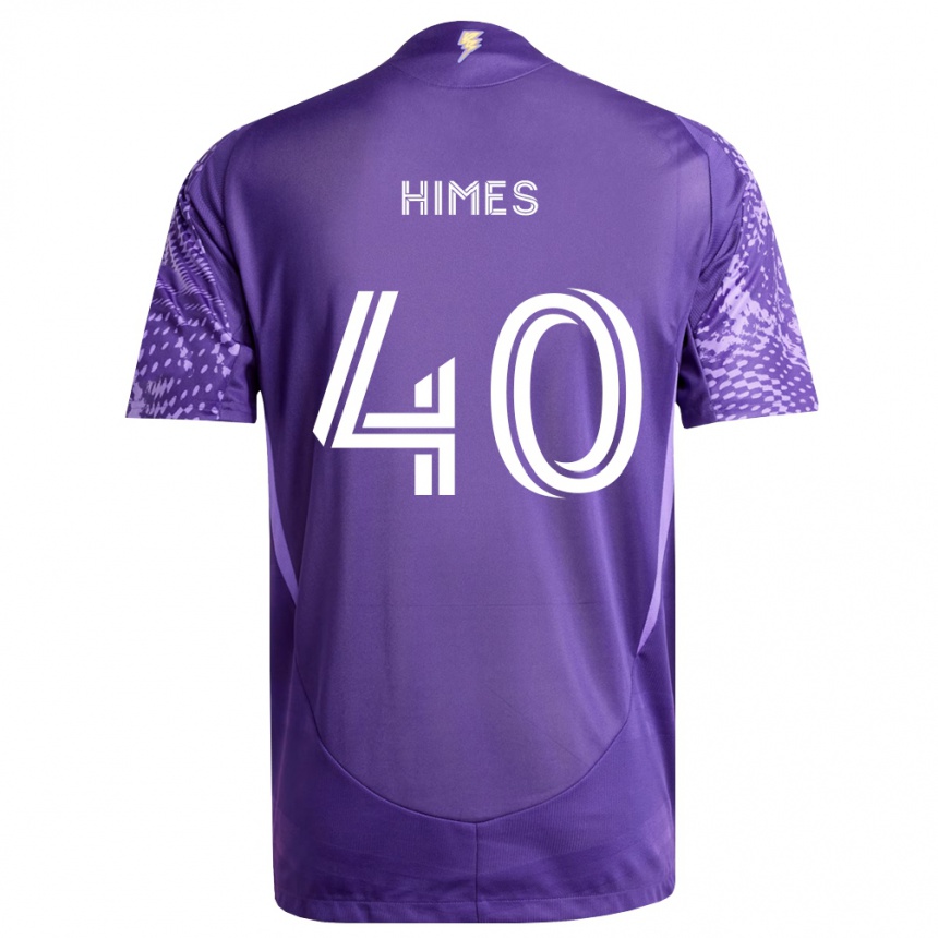 גברים כדורגל Tristan Himes #40 סגול לבן ג'רזי ביתית 2026/27
