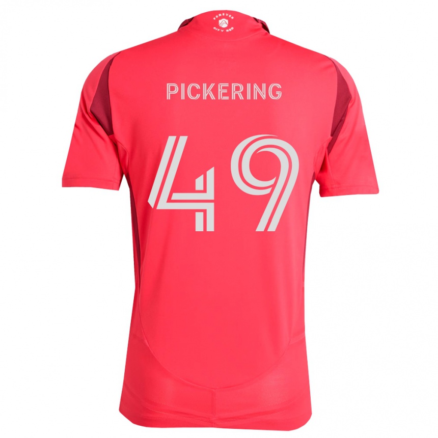 גברים כדורגל Nighte Pickering #49 מג'נטה לבן ג'רזי ביתית 2026/27