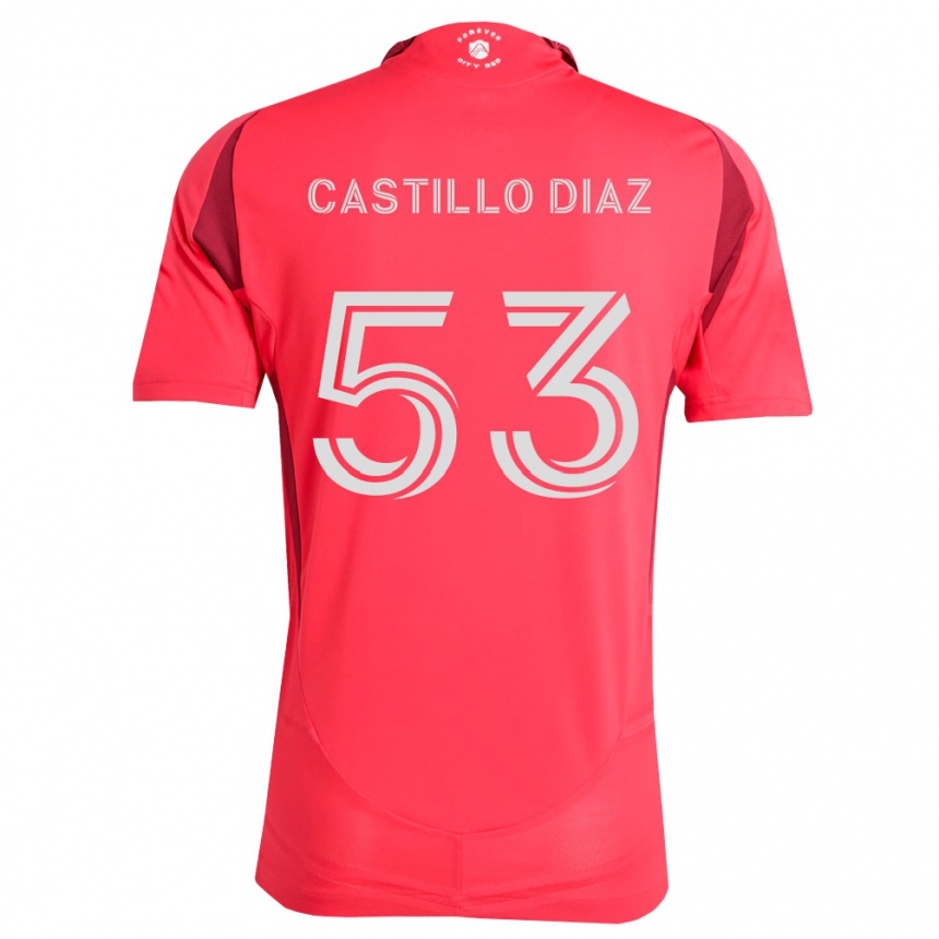 גברים כדורגל Jesus Castillo Diaz #53 מג'נטה לבן ג'רזי ביתית 2026/27