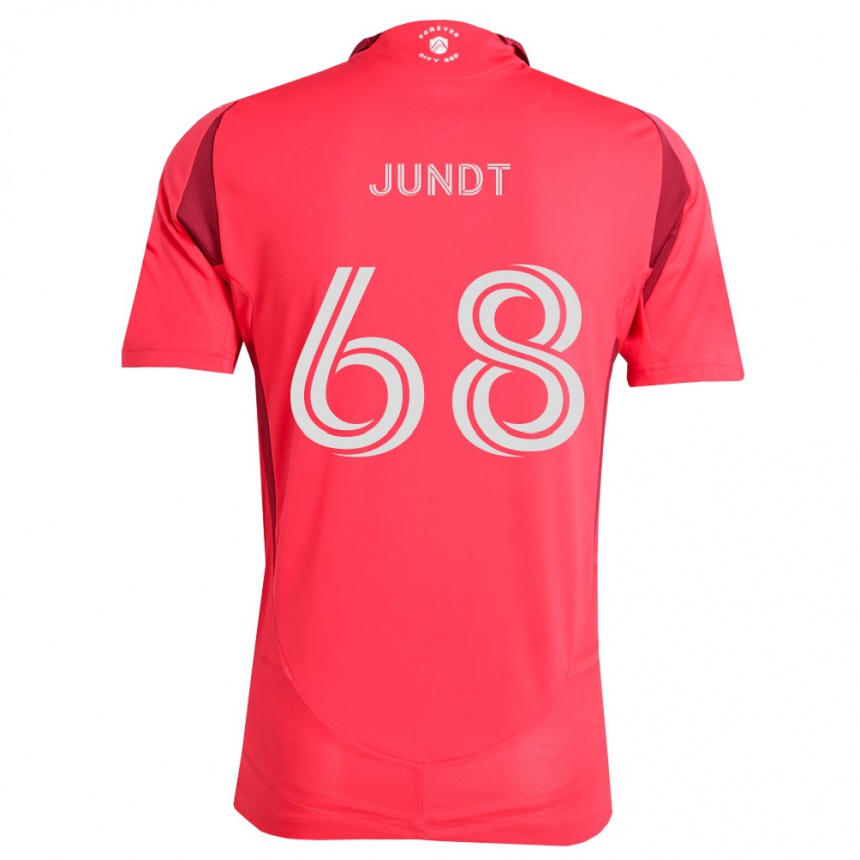 גברים כדורגל Alexander Jundt #68 מג'נטה לבן ג'רזי ביתית 2026/27