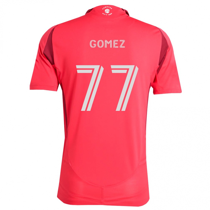 גברים כדורגל Sam Gomez #77 מג'נטה לבן ג'רזי ביתית 2026/27