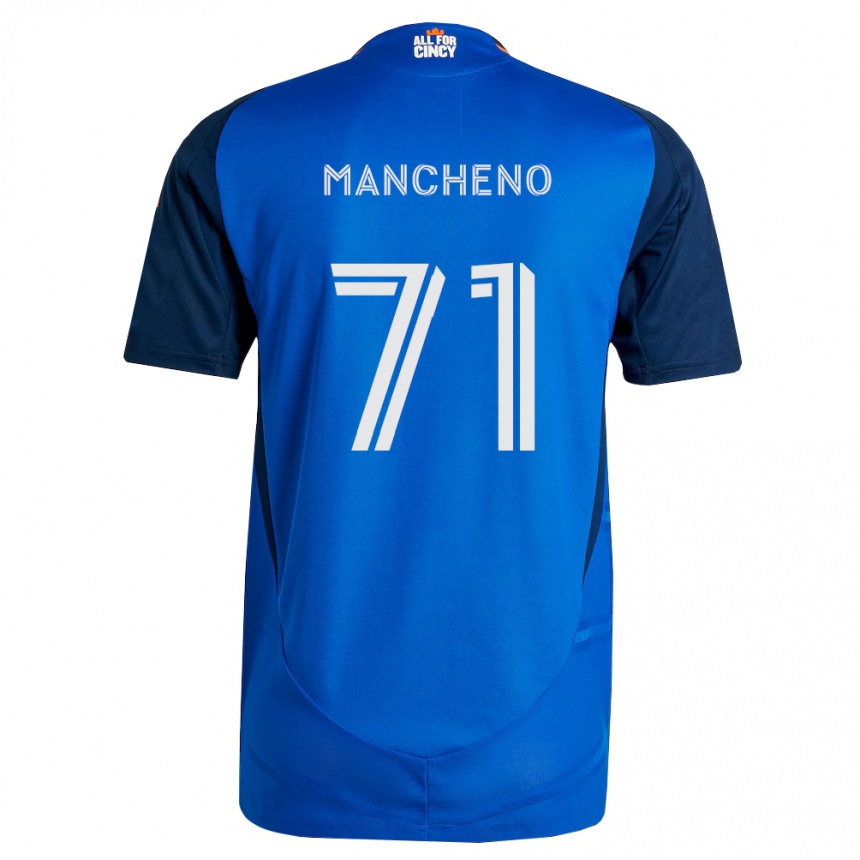 גברים כדורגל Cristian Mancheno #71 כחול מלכותי כתום ג'רזי ביתית 2026/27