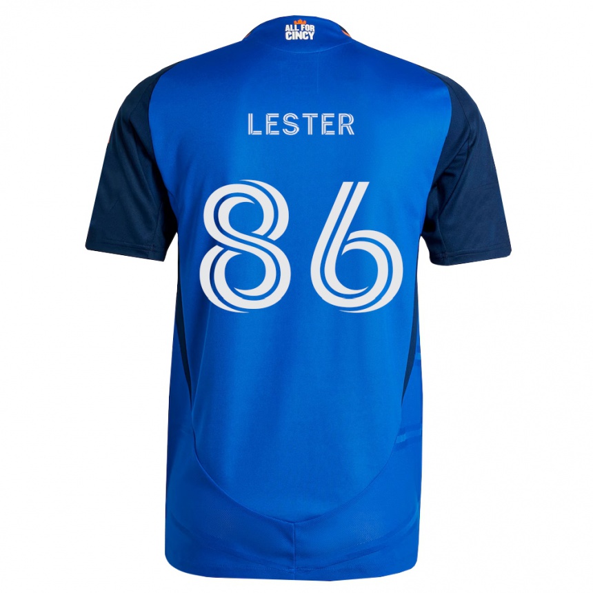 גברים כדורגל Jaylen Lester #86 כחול מלכותי כתום ג'רזי ביתית 2026/27