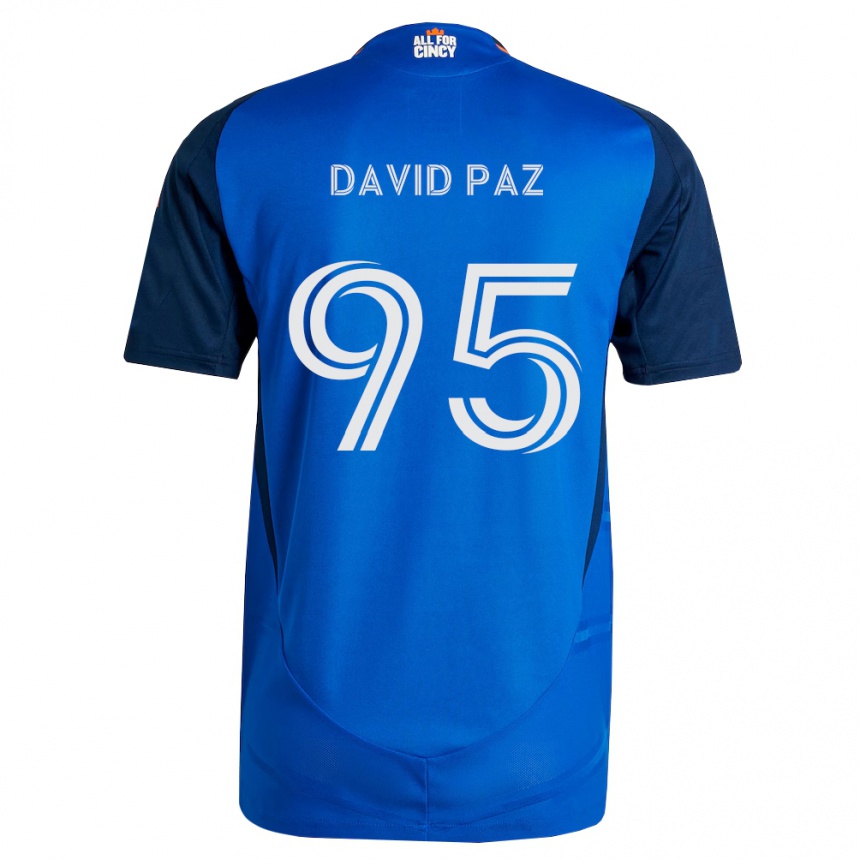גברים כדורגל David Paz #95 כחול מלכותי כתום ג'רזי ביתית 2026/27