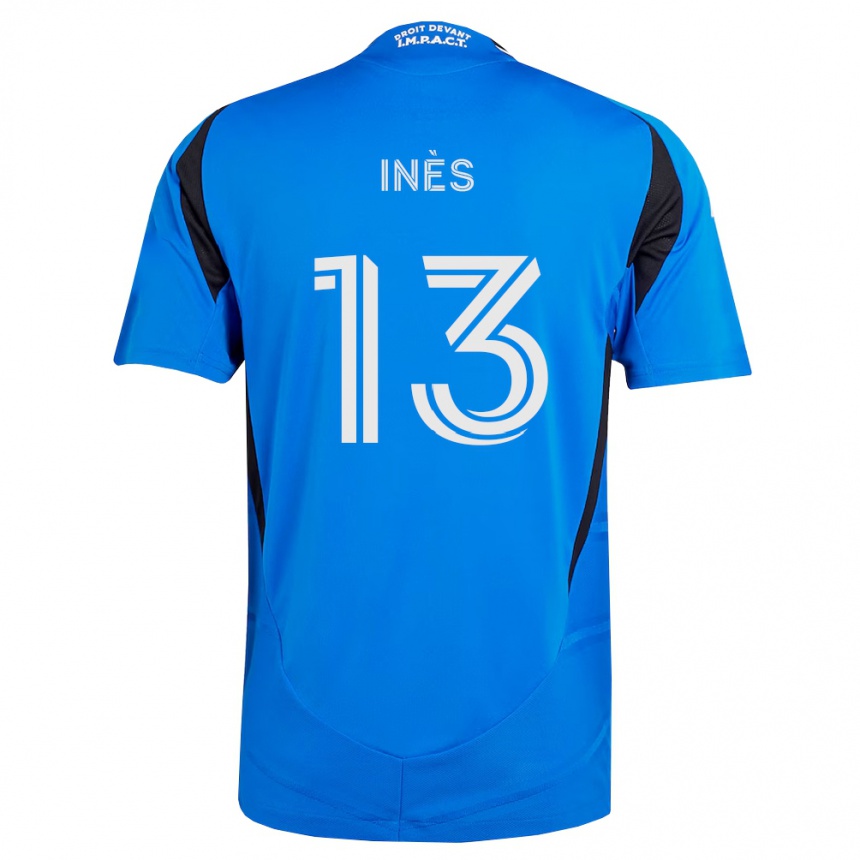 גברים כדורגל Nourani Inès #13 כחול לבן שחור ג'רזי ביתית 2026/27 גברים כדורגל Nourani Inès #13 כחול לבן שחור ג'רזי ביתית 2026/27