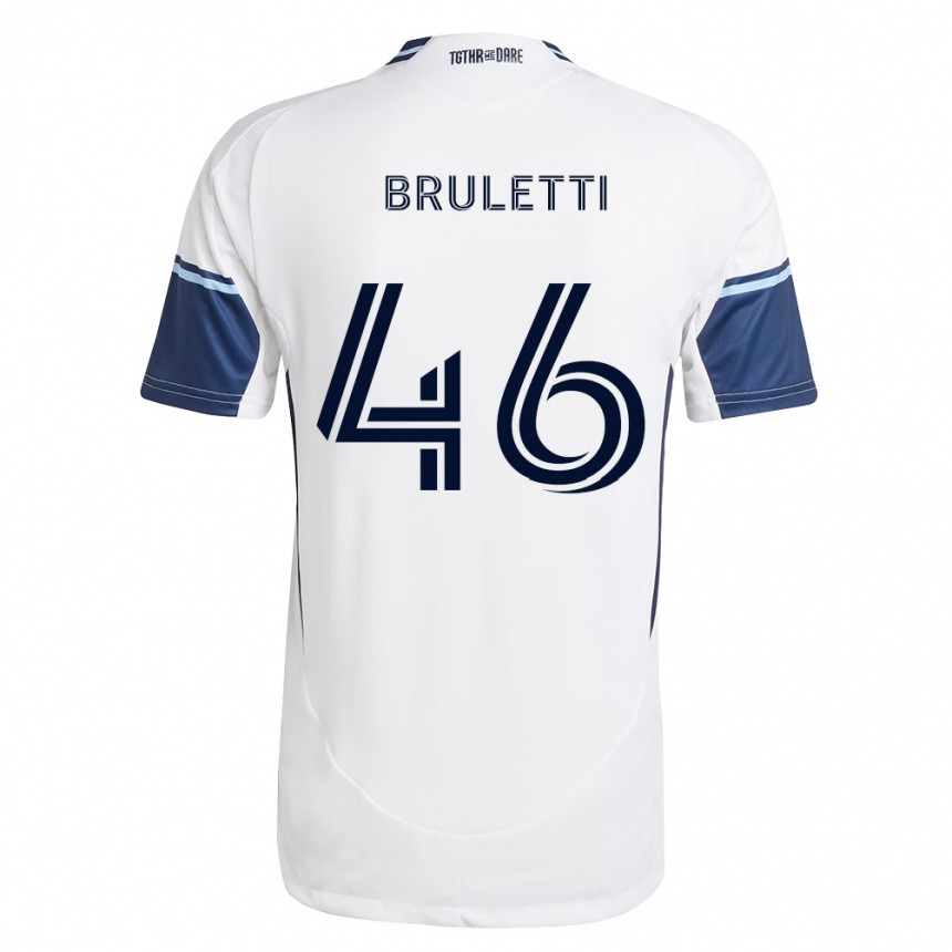 גברים כדורגל Cristiano Bruletti #46 לבן כחול מלכותי ג'רזי ביתית 2026/27