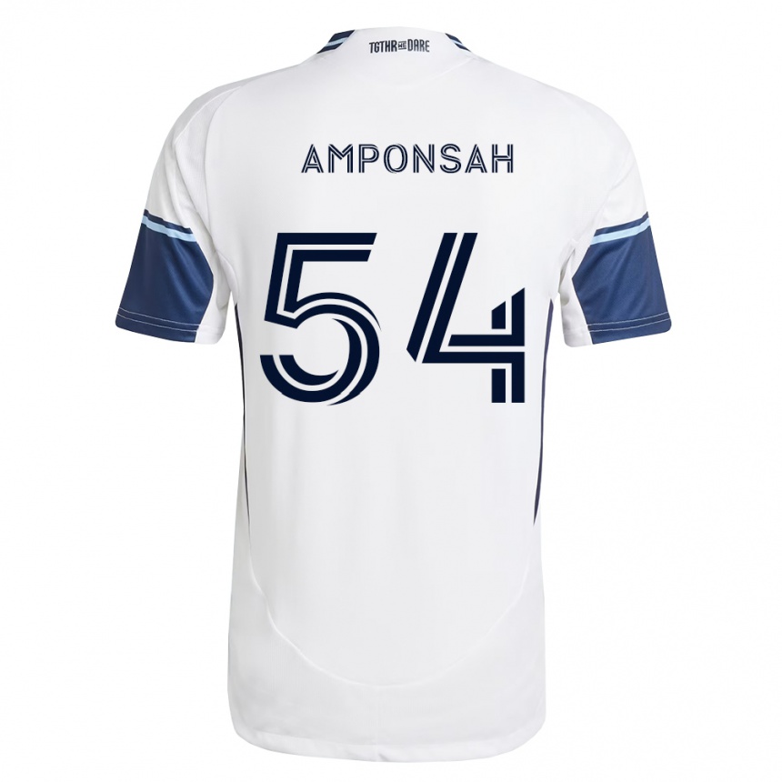 גברים כדורגל Prince Amponsah #54 לבן כחול מלכותי ג'רזי ביתית 2026/27