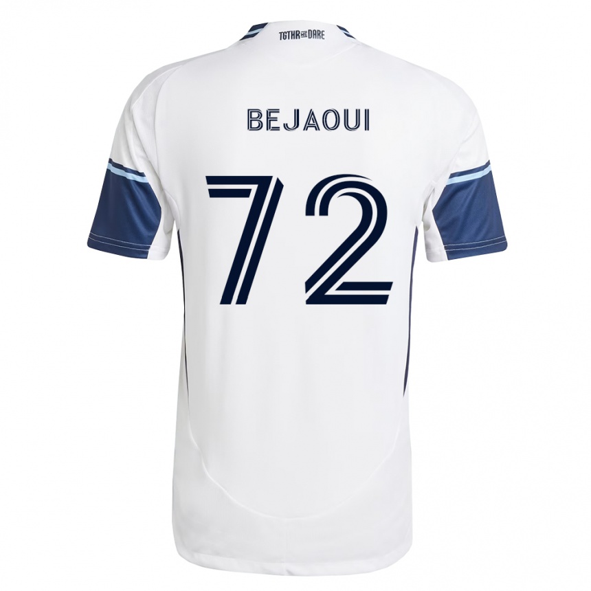 גברים כדורגל Aiden Bejaoui #72 לבן כחול מלכותי ג'רזי ביתית 2026/27
