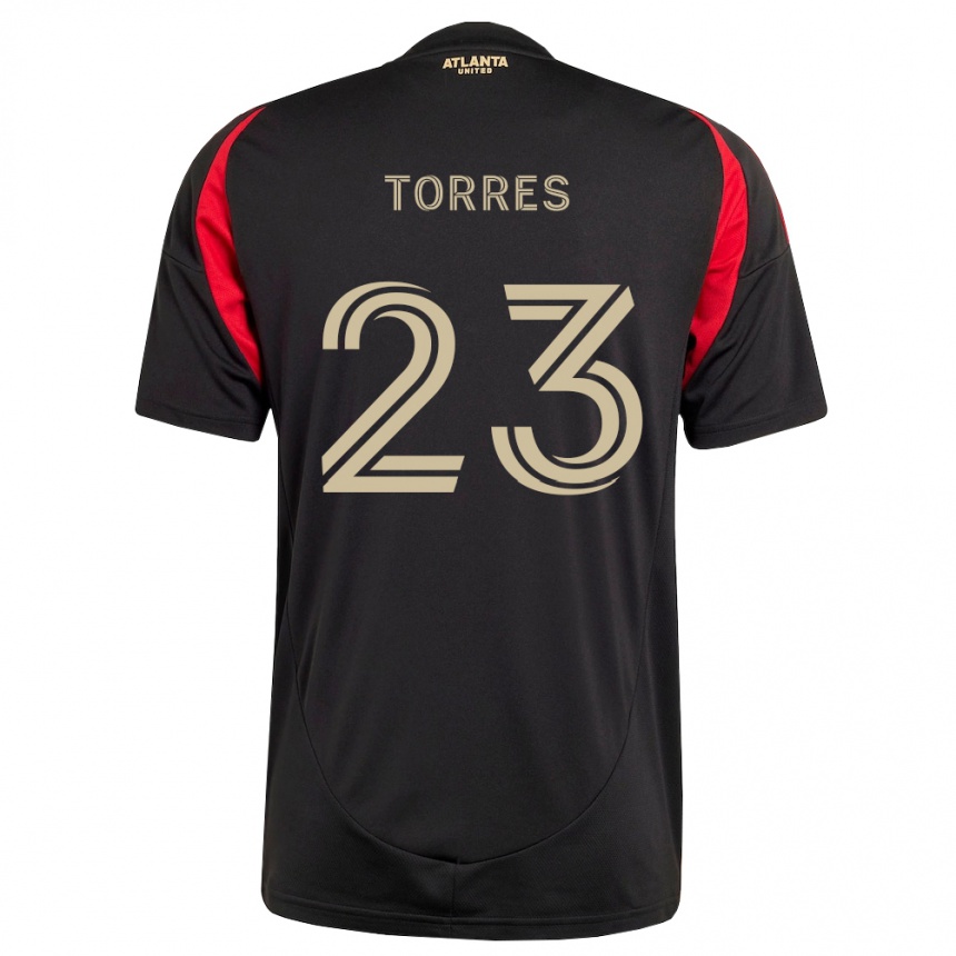גברים כדורגל Adyn Torres #23 שחור אדום ג'רזי ביתית 2026/27