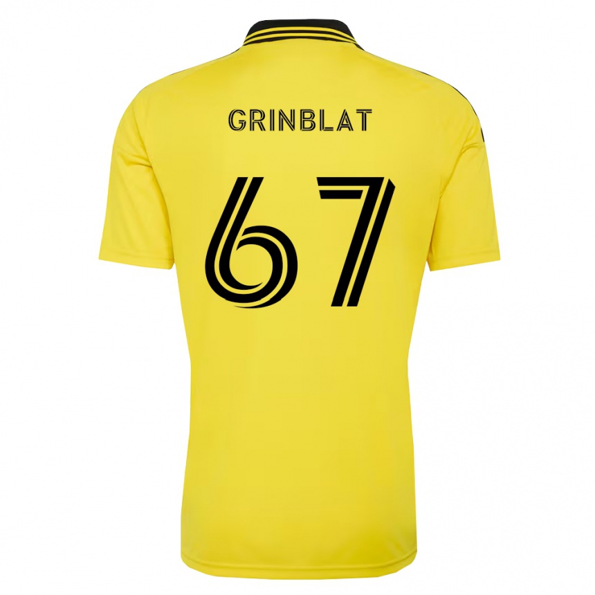 גברים כדורגל Artem Grinblat #67 צהוב שחור ג'רזי ביתית 2026/27