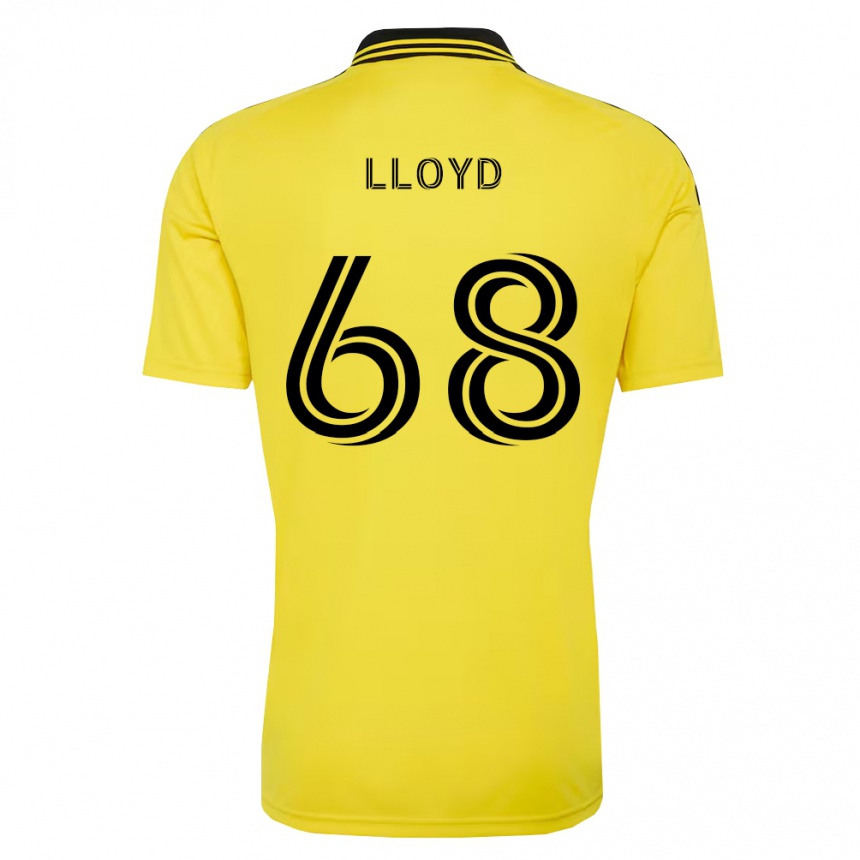 גברים כדורגל Zach Lloyd #68 צהוב שחור ג'רזי ביתית 2026/27