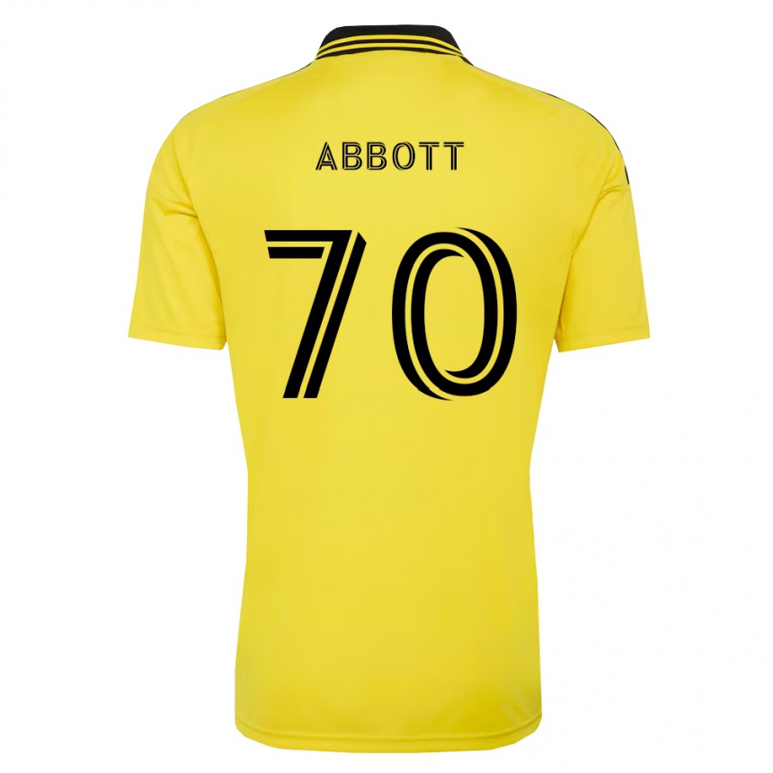 גברים כדורגל Keller Abbott #70 צהוב שחור ג'רזי ביתית 2026/27